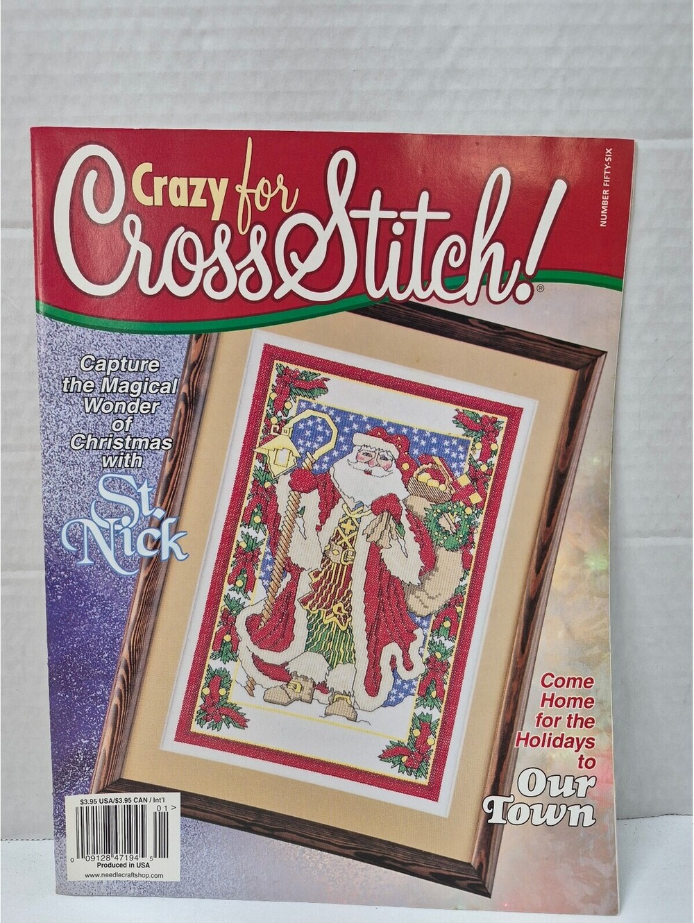 Crazy for Cross Stitch Magazine Featuring St. Nick and Our Town Patterns J284